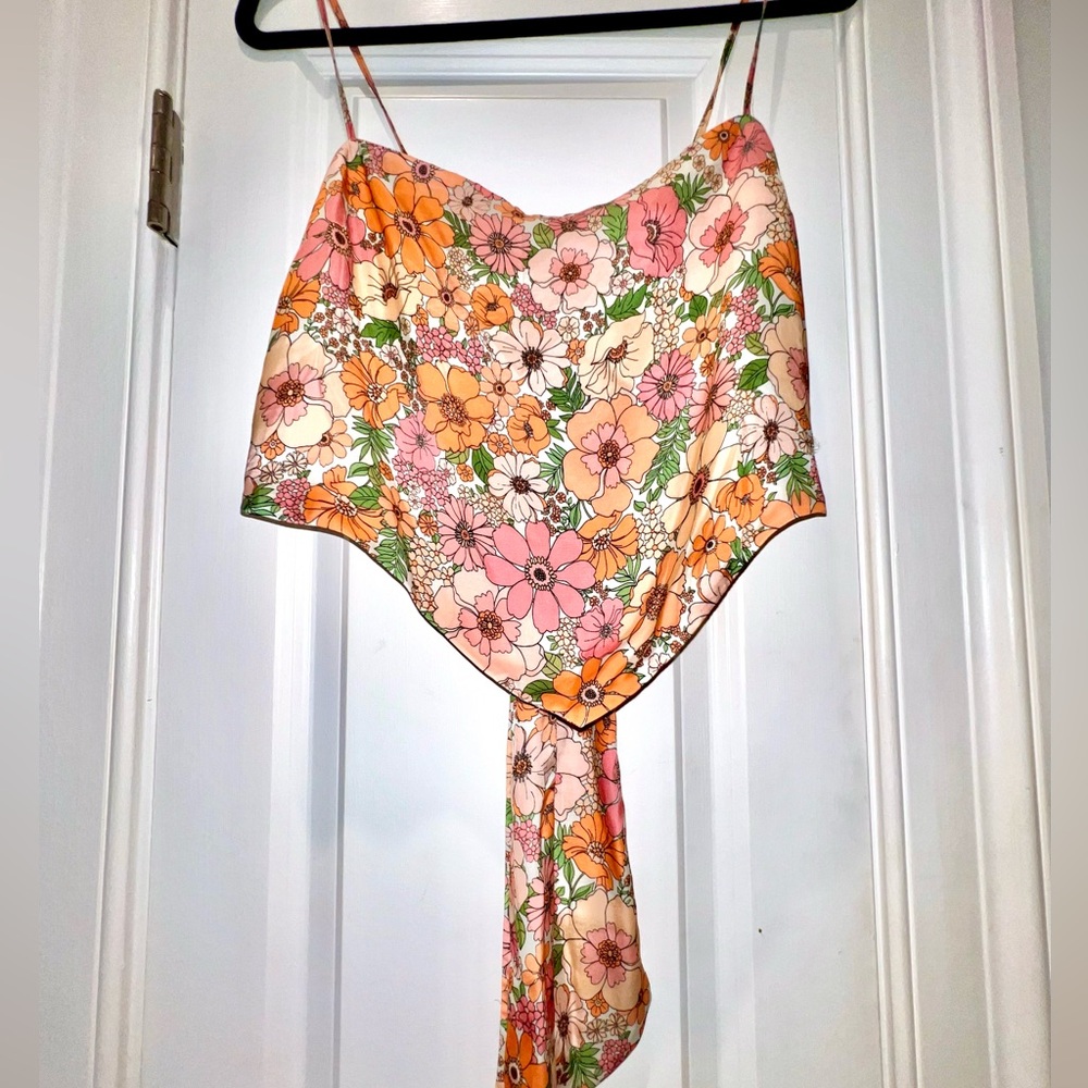 Gianni Bini Floral Scarf Cathy Blouse XL NWOT - Picture 5 of 6